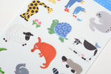 Hitotoki Large Size Sticker Sheet - Zoo
