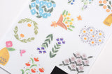 Hitotoki Large Size Sticker Sheet - Bouquet