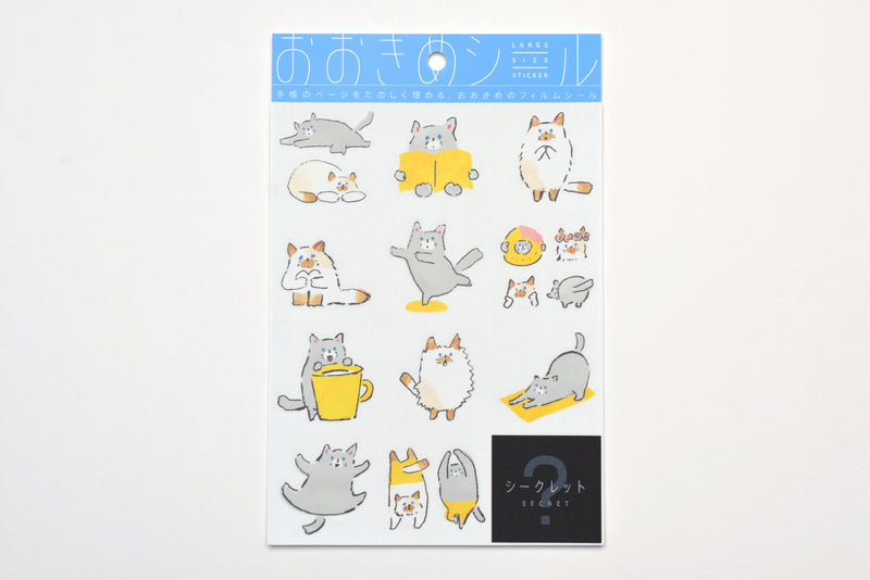 Hitotoki Large Size Sticker Sheet - Cat
