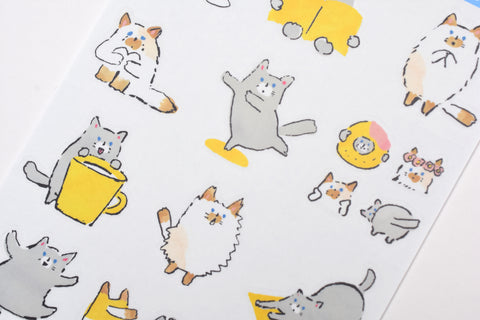 Hitotoki Large Size Sticker Sheet - Cat