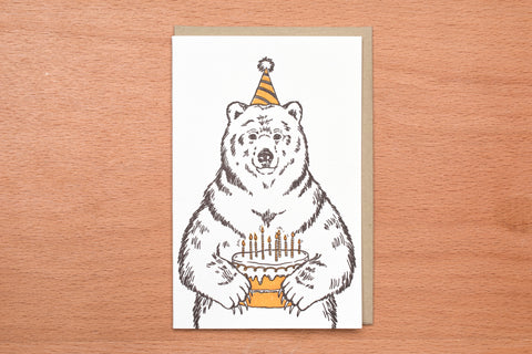 Grizzly Bear Birthday Greeting Card