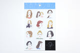Hitotoki Large Size Sticker Sheet - Women