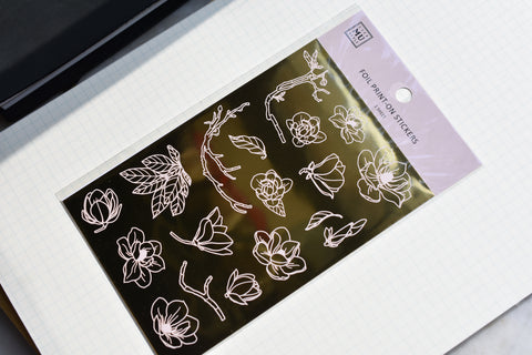 MU Print-On Gold Foil Stickers - Garden Scenes - #4