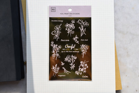 MU Print-On Gold Foil Stickers - Cheerful Joy - #1