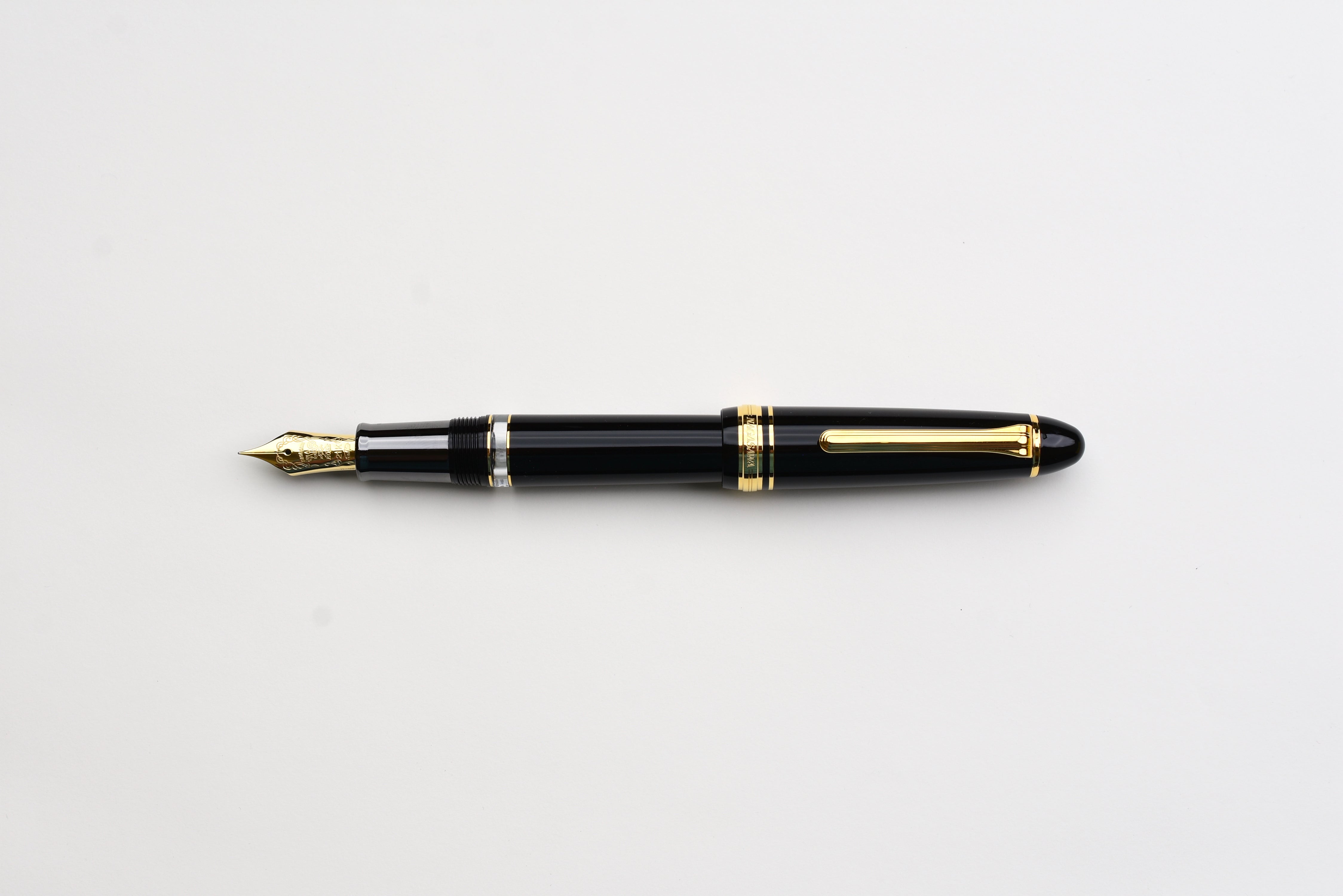 Nagasawa Original Large Piston Fountain Pen FL Black/Gold
