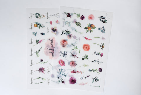 MU Print-On Stickers - Floral Calendar - #72