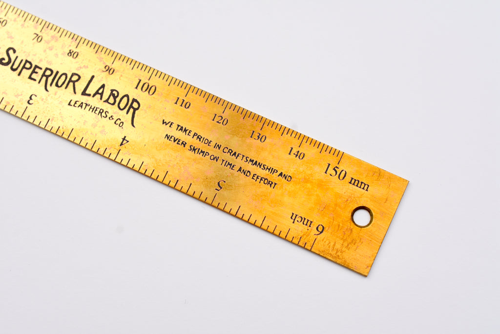 Superior Ruler The Superior Labor - Brass Ruler – Yoseka Stationery