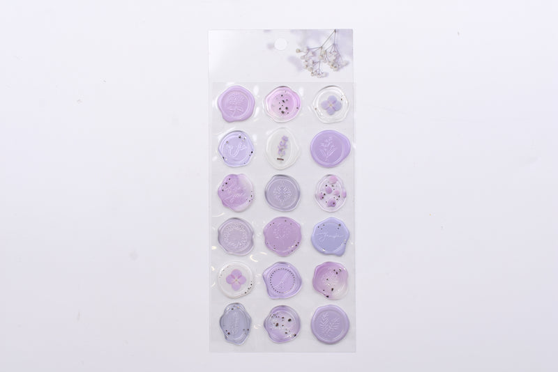 Sealing Dear Clear Sticker - Purple