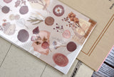 Scrapbook Collage Sticker - Brown