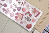 Scrapbook Collage Sticker - Red