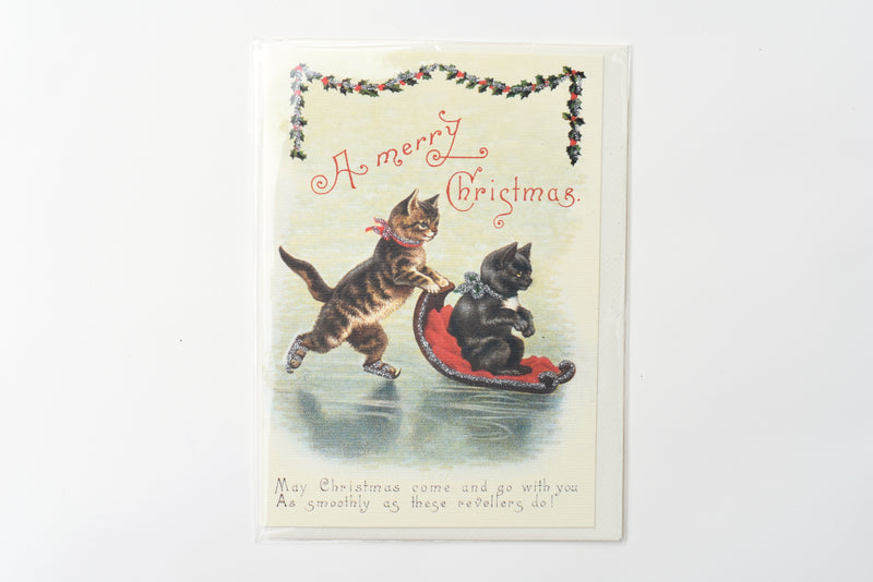 Merry Christmas Cats Greeting Card