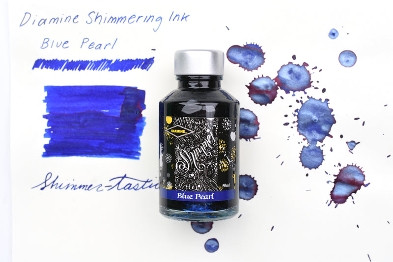 Diamine Shimmer Ink - Blue Pearl - 50mL