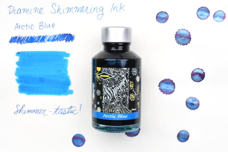 Diamine Shimmer Ink - Arctic Blue - 50mL