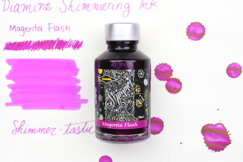 Diamine Shimmer Ink - Magenta Flash - 50mL