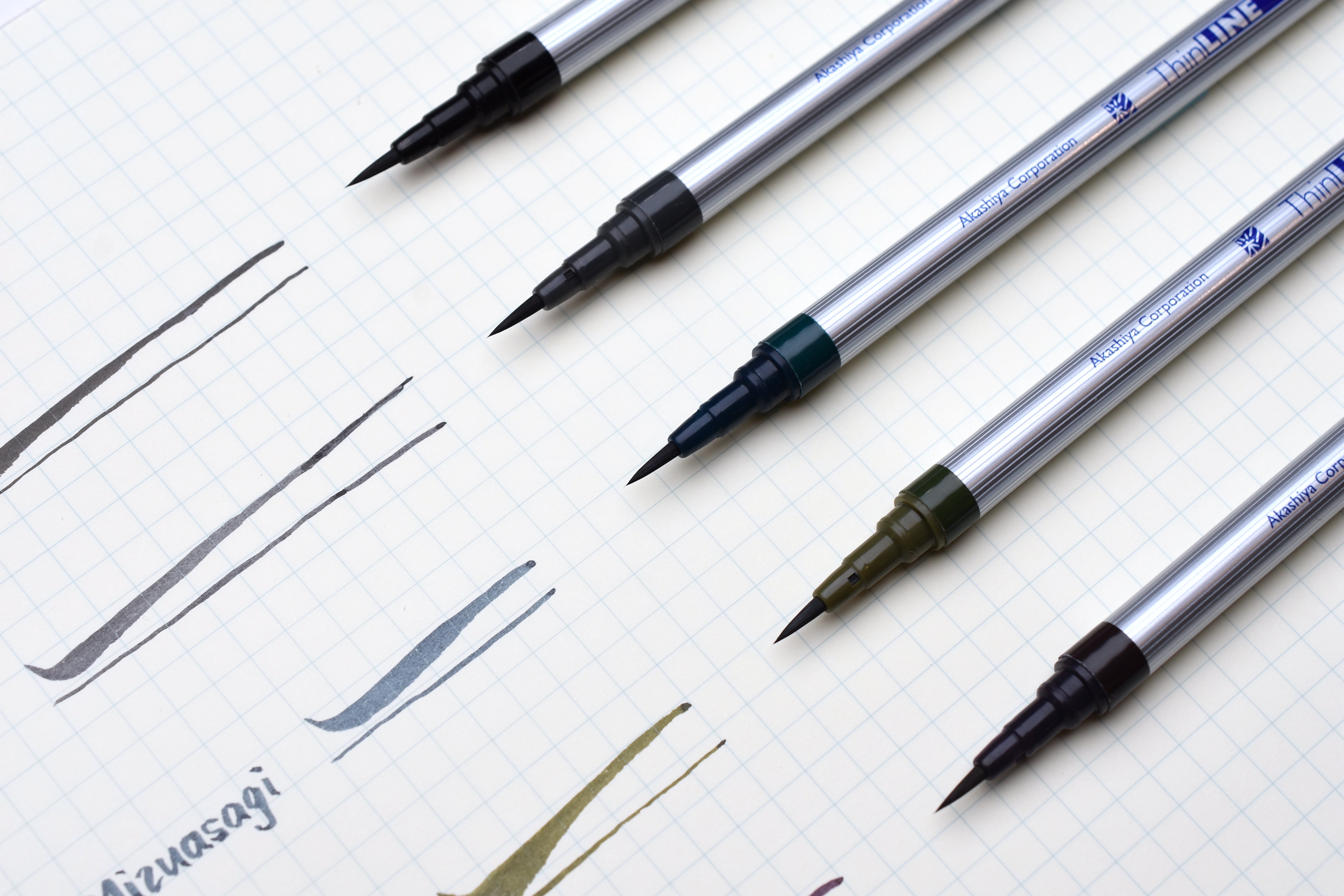 Akashiya Sai ThinLine Brush Pen – Yoseka Stationery