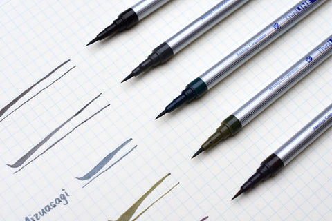 Akashiya Sai ThinLine Brush Pen - Set of 5
