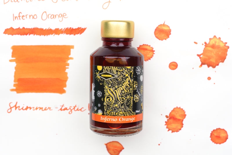 Diamine Shimmer Ink - Inferno Orange - 50mL