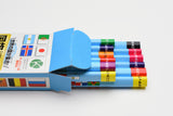 Kutsuwa National Flag Encyclopedia Pencil - Box of 12