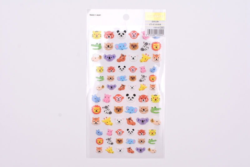 G.C. Press Fuzzy Stickers - Animal Faces
