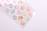 G.C. Press Washi Stickers - Seasonal Flower Circles