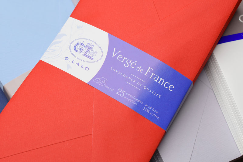 Clairefontaine G.Lalo Gummed Envelopes - Pack Of 20, C5 Size (162x229mm), 50% Cotton Cream Paper