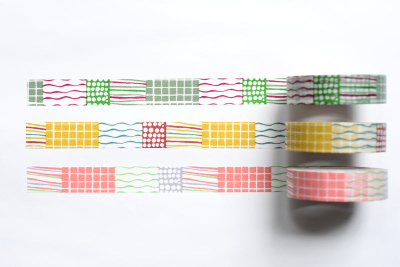 Classiky - Mihoko Seki Textile Masking Tape - 15mm - Set of 3
