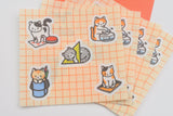 Plain Stationery Washi Sticker Sheet Stationery and Cat