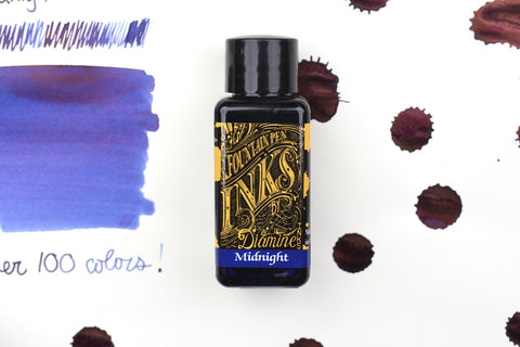 Diamine Fountain Pen Ink - Midnight - 30mL