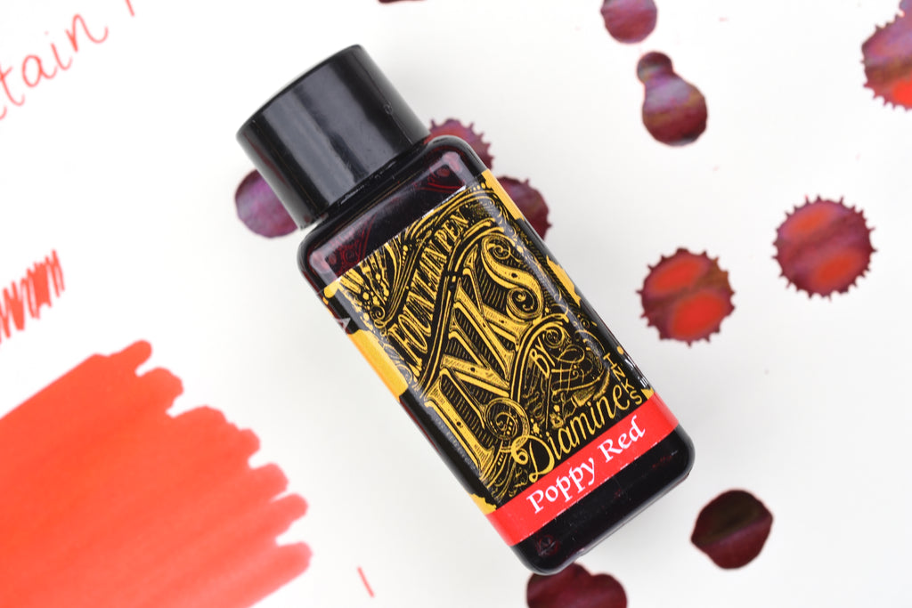 Diamine Fountain Pen Ink - Poppy Red - 30mL – Yoseka Stationery