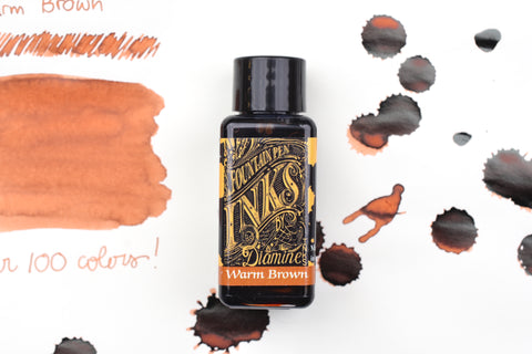 Diamine Fountain Pen Ink - Warm Brown - 30mL