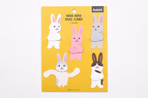 Greeting Life Mini Mini Hug Card - Rabbit