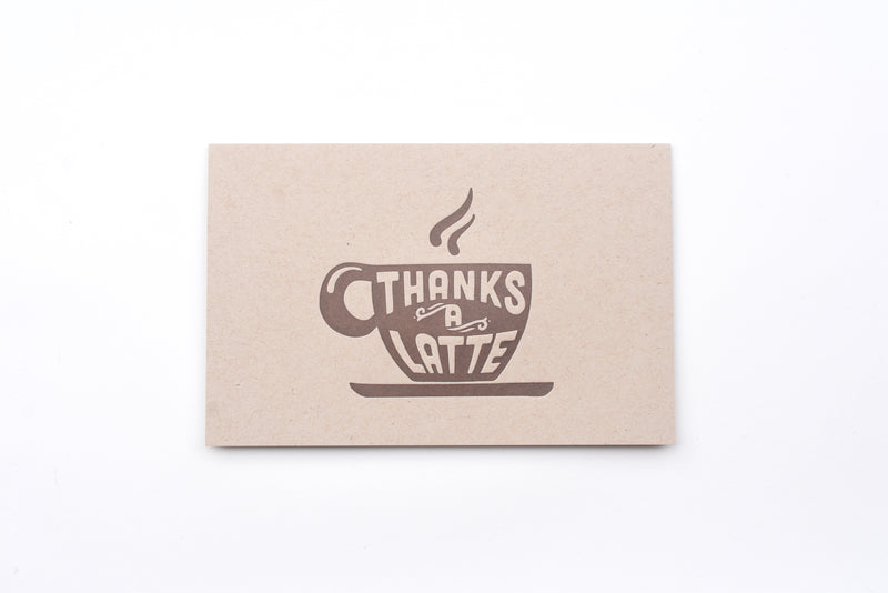 Thanks A Latte Greeting Card