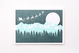 Santa Over Mountains Cards Boxed Set