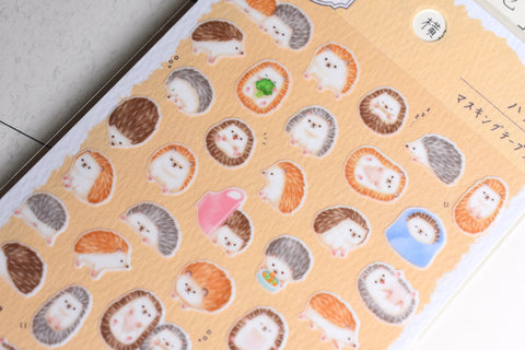 Chunky Animals Washi Stickers - Hedgehog