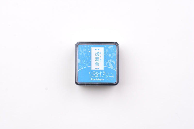 SHACHIHATA Iromoyo Mini Ink Pad - Light Blue (浅葱色)
