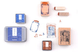 Shachihata Oil-Based Mini Ink Pad - Iromoyo Warabe - Traditional Japanese Colors