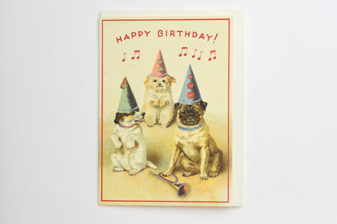 Happy Birthday Three Dogs Greeting Card