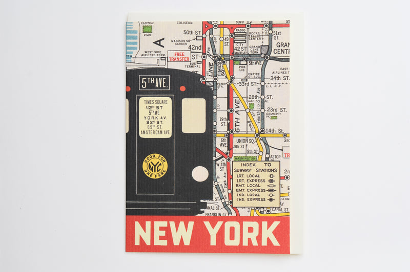 New York Subway Greeting Card