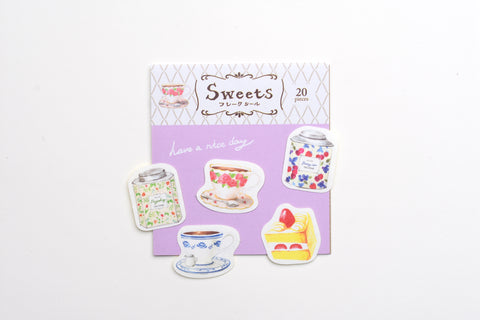 Furukawa Paper Sweets Flake Sticker - Tea Time