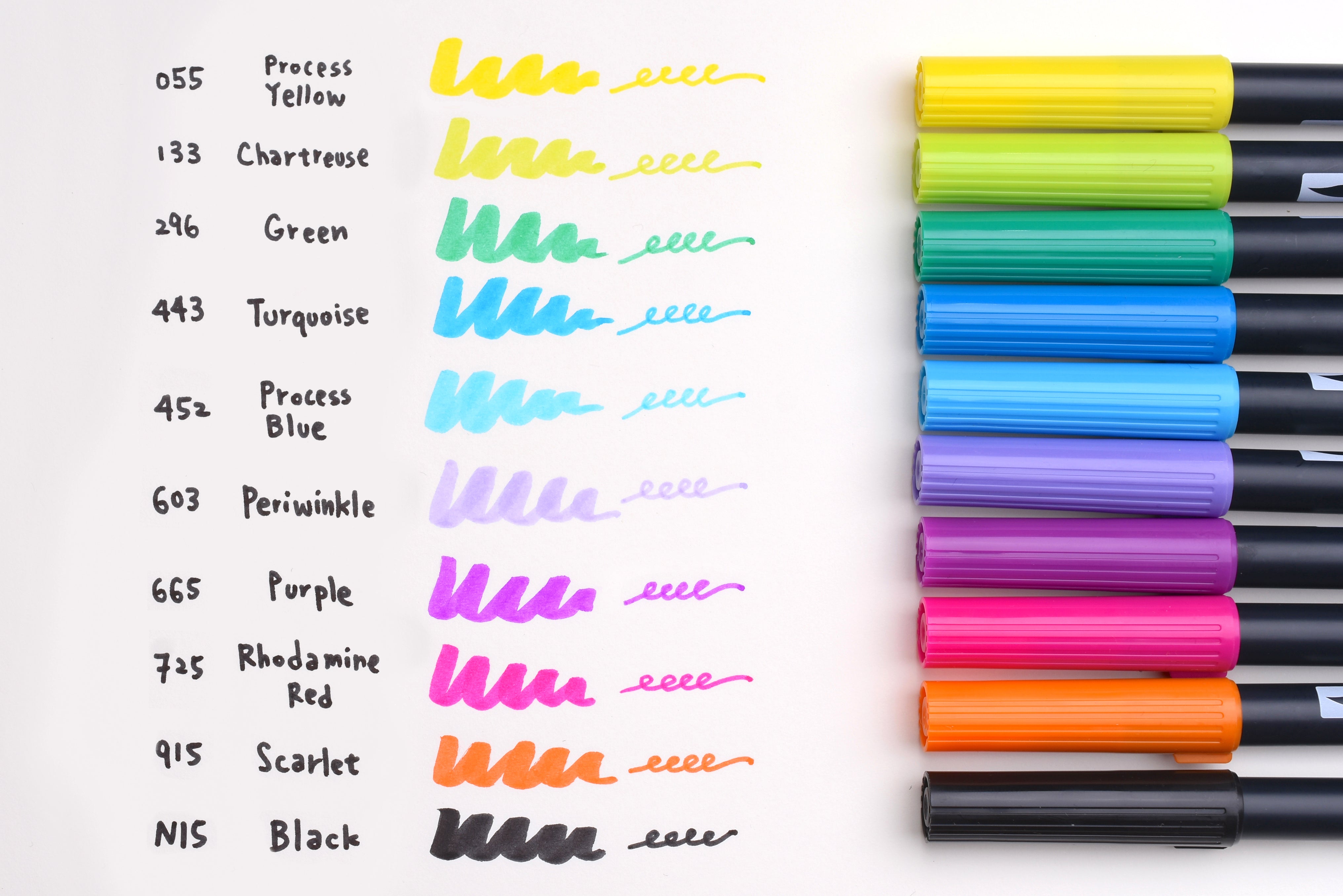 Page Tombow Swatches Tombow Dual Brush Pen Art Markers – Yoseka