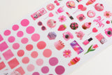 Sheer Photo Stickers - Pink