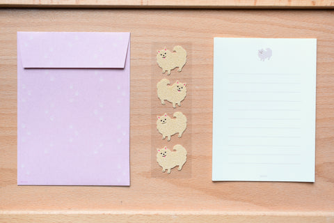 Mini Letter Set with Pomeranian Stickers