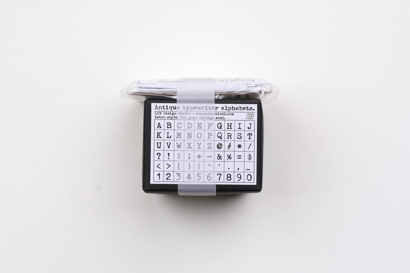 LCN DIY Mini Rubber Stamp Set - Antique Typewriter Alphabets (Limited Edition)