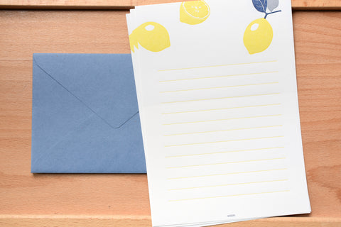 Letterpress Letter Set - Lemon