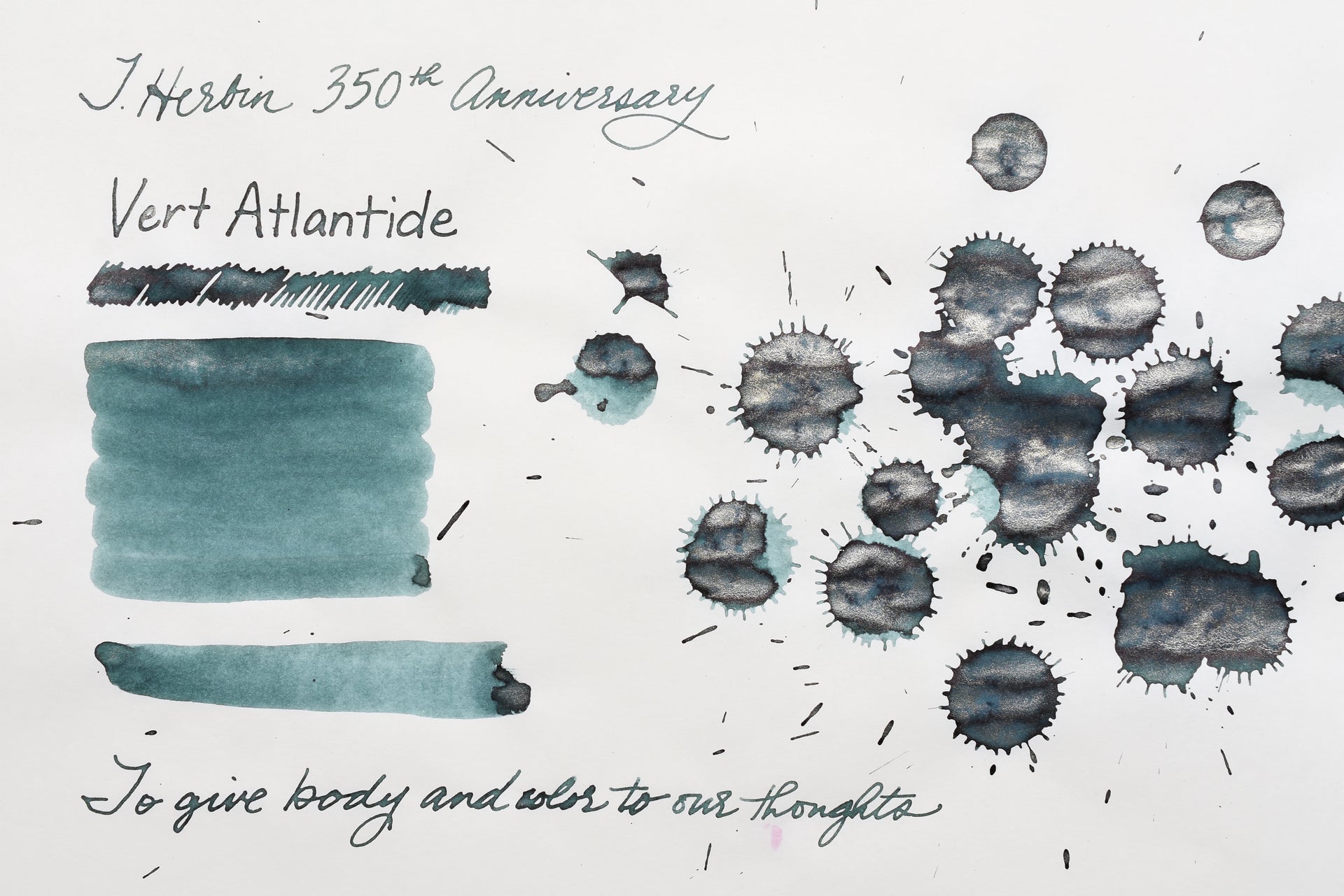 Herbin Vert Atlantide 350th Anniversary Ink 50mL bottled