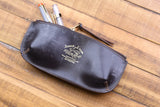 The Superior Labor Bridle Leather Pen Case - Dark Brown