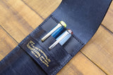 The Superior Labor Bridle Leather Flap Pen Case - Navy