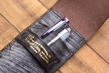 The Superior Labor Bridle Leather Flap Pen Case - Dark Brown