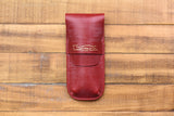 The Superior Labor Bridle Leather Flap Pen Case - Red