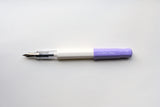 Pilot Kakuno Fountain Pen - White Barrel/Purple Cap - Fine Nib